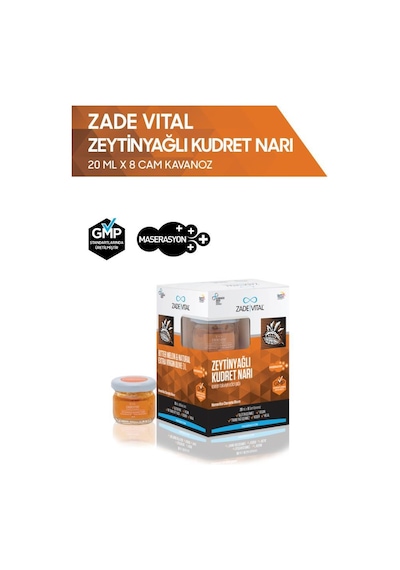 Zade Vital Kudret Narı Zeytınyaglı 20Ml X 8 - Cam Kavanoz