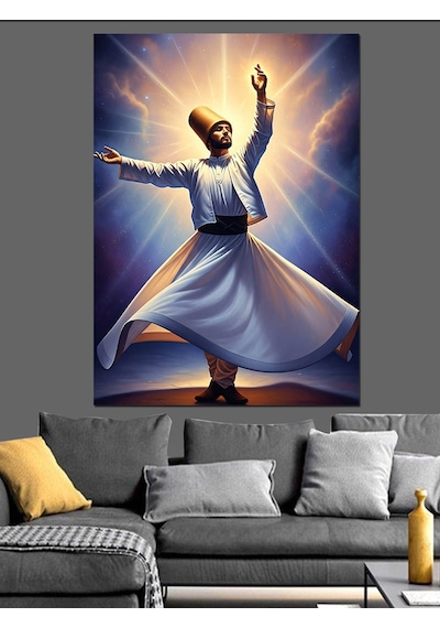 Ahşap Tablo Semazen Mevlevi Derviş Dansı