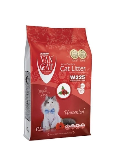 Van Cat Naturel Kokusuz İnce Taneli Topaklanan Bentonit Kedi Kumu 10 Lt