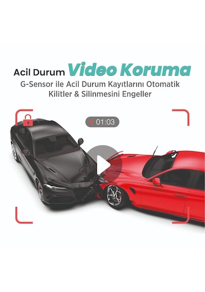 360+ Botslab G500H Pro ADAS Ön 3K QHD -Arka 1080P FHD 150° Açı WiFi+GPS Araç İçi Kamera+Park Modu