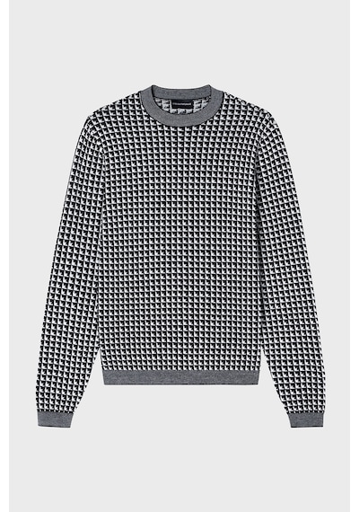 Emporio Armani Erkek Kazak Em001989 Af14199 Fc043 Beyaz - Siyah