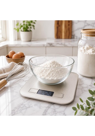 Dijital Mutfak Terazisi 5 Kg, Paslanmaz Çelik Yüzeyli Lcd Ekranlı Hassas Gram Ölçer, Dara Fonksiyonlu Mutfak Tartı Diğer 69821093