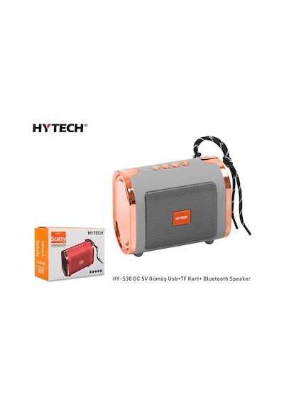Hytech Hy-S30 Dc 5V Bluetooth Speaker Gümüş Usb+Tf Kart+