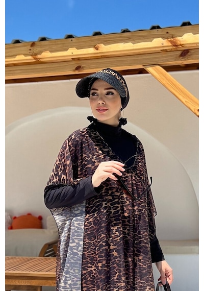 Remsa Mayo Remsa Vizör Örgü Hasır Şapka Güneş Koruyucu Siperlik Rş-101 Siyah Leopar Siyah