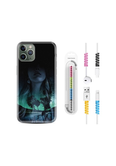 Apple Uyumlu iPhone 12 Pro Kılıf Kablo Koruyuculu Lost Girl 1809