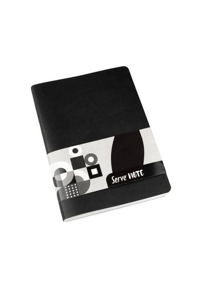 Serve Note 15x21cm 120yp Çizgili Defter Siyah