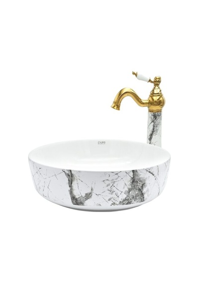 Sharp Calacatta 42 Cm Çanak Lavabo Renkli