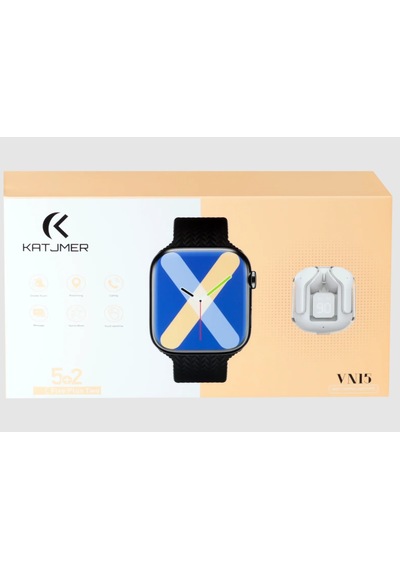 Katjmer VN15 5İN1 3 Kordon Bluetooth Kulaklıklı Akıllı Saat (Distribütör Garantili)