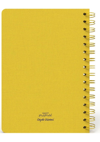 Melimelek Çizgili Defter Sarı Bez Ciltli - Ceyda Düvenci Sarı