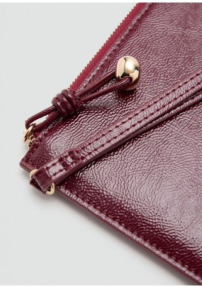 Mango Mini Boncuklu Pochette Şık Clutch Çanta Bordo - Kırmızı