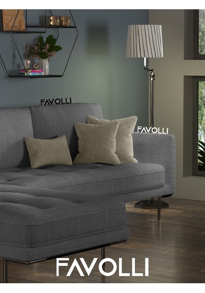 Br Favolli Dokulu Keten Renk Kırlent Kılıfı Bej Keten Rengi