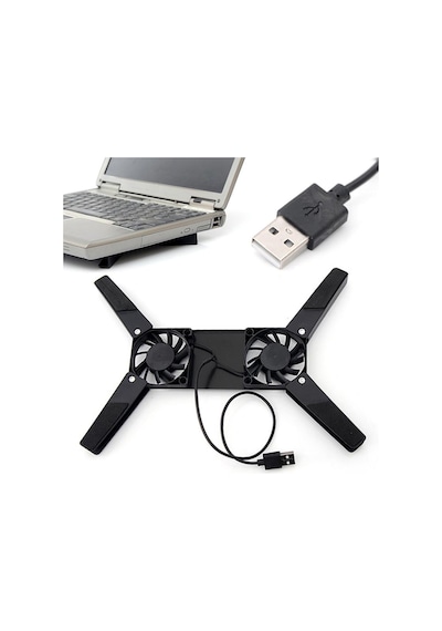 4275 Notebook Soğutucu Altlık Usb Laptop Altı Katlanabilir Çift Fanlı