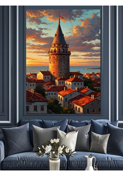 Ahşap Tablo Dalında Taze Mor Üzüm Salkımı