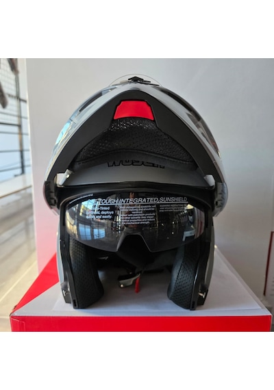 Çene Açılır Vizörlü Kask Wosen M Gri