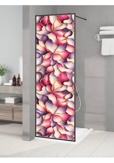 Wınk Fol Duşakabin Cam Vitray Kendinden Yapışkanlı Folyo 50x200 Cm Çifttaraflı Görünümlü Mahremiyet Z4cam Kaplama 50 200