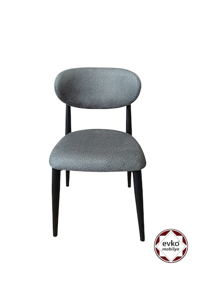 Evko Mobilya İnci Sandalye, Mutfak Salon Sandalyesi, 2 Adet Sandalye, Metal Sandalye, Yemek Sandalyesi, Otel Cafe Restoran Sandalyesi Gri