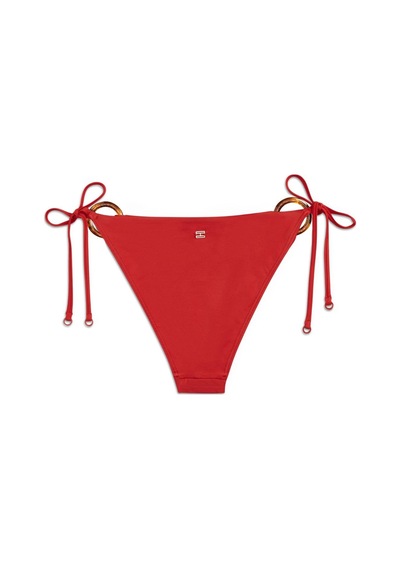 Tommy Hilfiger Kadın V Şeklinde Yan Bağlama Turuncu Bikini Altı-13345 Turuncu
