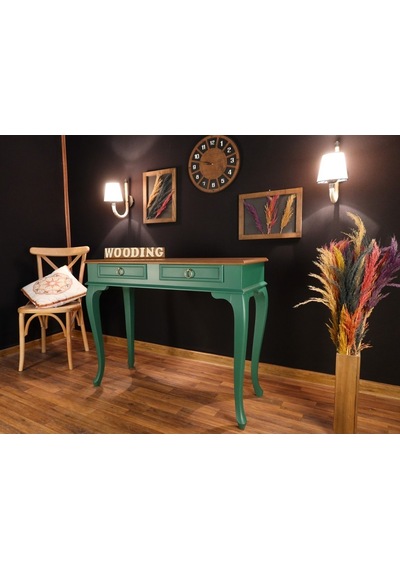 Wooding 120 Cm Çekmeceli Masif Yeşil Naturel Dresuar (548589977) Yeşil