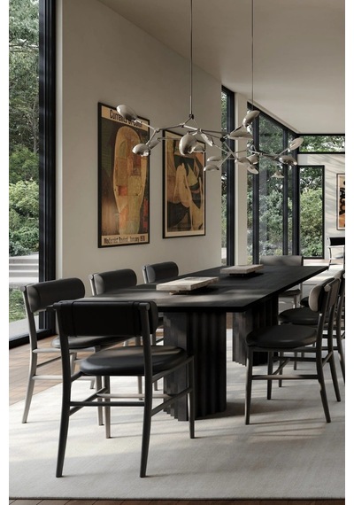 101 Copenhagen Drop Chandelier Mini Pirinç Kaplama Dekoratif Tasarım Avize Krom