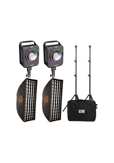 Gdx Ml-200r Iı Rgb Sürekli Işık Seti 2 Li 200w Profesyonel Video & Fotoğraf Aydınlatma Kiti Softbox + Tripod + Çanta