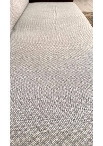 Arpa Desen Dokuma Koltuk Örtüsü 170x210 %100 Pamuklu Koltuk Kılıfı Açık Gri