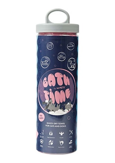 M-pets Bathtime Hızlı Kuruyan Kedi Ve Köpek Havlusu Pembe 64x43 Cm 244-54041.01