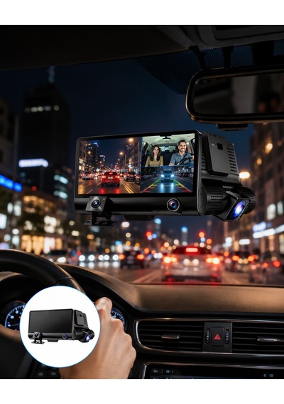 Çift Lens Araç Kamerası Full Hd 1080p G-sensörlü