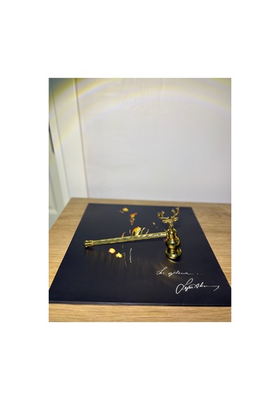 Dekoratif Geyik Figürlü Gold Mum Söndürücü Obje Altın - 805652324 Altın