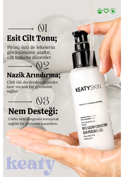 Pirinç Özlü Arındırıcı Aydınlatıcı Anında Soyulan Yüz Peelingi 100ml Tek Ebat
