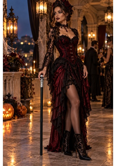 Halloween Cadılar Bayramı 75 Cm Kuru Kafa İskelet Başlı Siyah Kostüm Bastonu Parti Aksesuarı