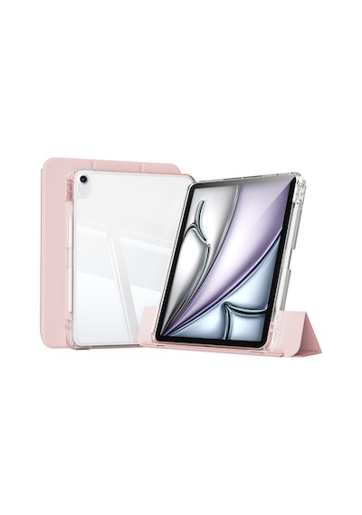 Lexroo İpad Air 11 2025 M3 Kılıf Magnetik Ayrılabilen Airbagli Sliding Tablet Kılıfı - Pembe Açık