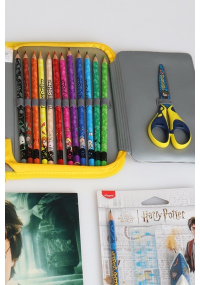 Maped X Dekomus Lisanslı Harry Potter Magic School Collection 35 Parça Full+full Boyama Seti Ve Büyük Boy Resim Defteri Seti Altın