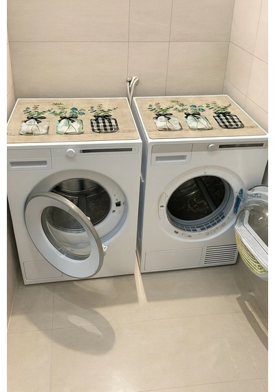 Valerine Life Çamaşır Kurutma Makinesi Matı Örtüsü 60x60cm Kaymaz Sıvı Geçirmez Silinebilir 27251010 Krem