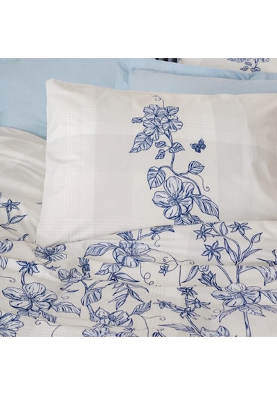 Cotton Box Çift Kişilik Nevresim Takımı Linora Mavi Çok Renkli