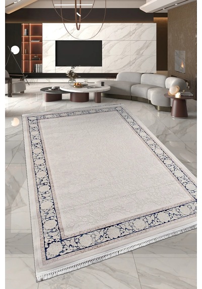 Asena Modern Salon Oturma Odası Halısı Krem Lacivert Robot Süpürge Uyumlu Kolay Temizlenebilir Polyester Polip Dokuma Halı Krem / Lacivert Asena Modern Salon Oturma Odası Halısı Krem Lacivert Robot Süpürge Uyumlu Kolay Temizlenebilir Polyester Polip Dokuma Halı Krem / Lacivert