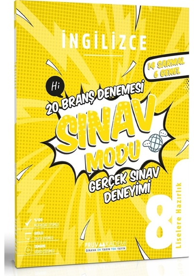 8. Sınıf İngilizce Sınav Modu 20 Deneme -  Pruva Akademi
