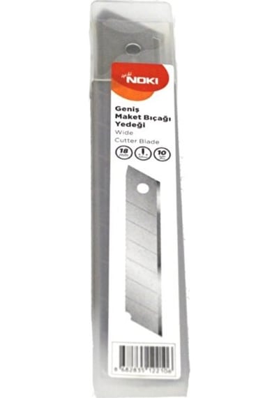 Maket Bıçağı Yedeği Geniş 18 Mm 10 Lu Tüp Br-736