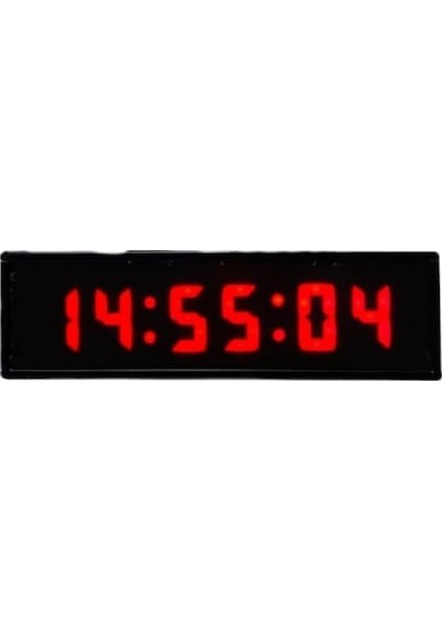 Dijital Led Duvar Ve Masa Saati - Kırmızı Kasa Ölçüsü: 16x40 Cm