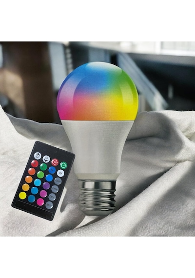 Akıllı Led Ampul, 16 Renk, 9 Watt, E27 Duy, Uzaktan Kumandalı Diğer