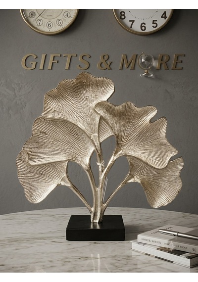 Ginko Yaprak Büyük Boy Gümüş 37 Cm