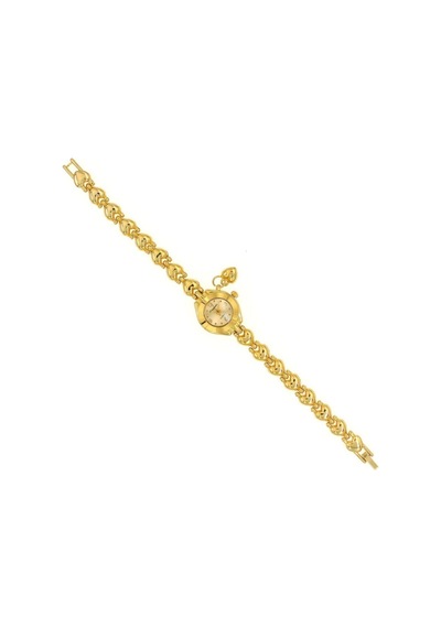 Kalpli Yuvarlak Gold Vintage&retro Saat Sarı