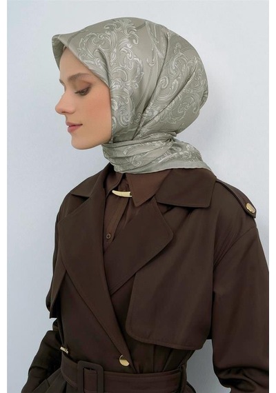Armine İpek Eşarp 2026 Yaz - 9537-82 Soft Taş Twill