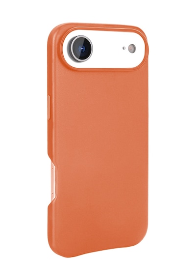 Subutu Apple Uyumlu iPhone 17 Air Kılıf M-safe Şarj Özellikli Pu Deri Görünümlü Sbt Kupra Kapak - Turuncu Turuncu