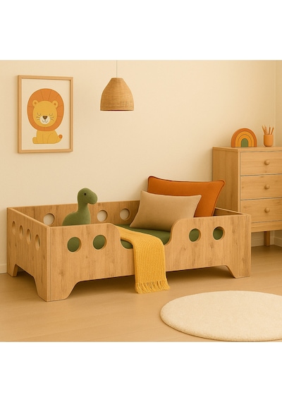 Montessori Yatak Çocuk Yatağı Bebek Karyolası Mdf Tek Kişilik Atlantik Çam Montessori Yatak Çocuk Yatağı Bebek Karyolası Mdf Tek Kişilik Atlantik Çam