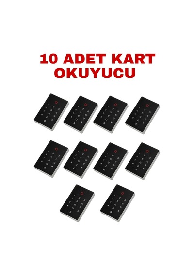 Sr-208 Em Kartlı Ve Şifreli Geçiş Sistemi Rfıd Proximity Kart Okuyucu 125 Khz 2000 Kullanıcı 10 Adet