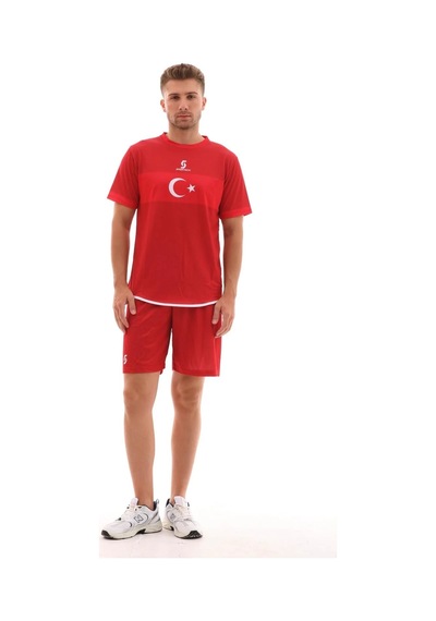 Sportech K0141 Türkiye Milli Takım Forması Kırmızı Tek Kelime Isim Ve Numara Yazılır 164 Kırmızı