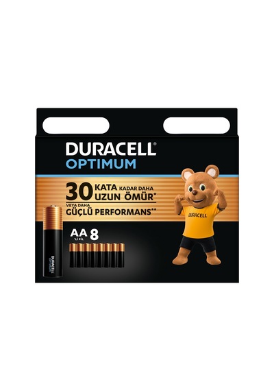 Duracell Pil Optimum Aa 8'li - Uzun Ömürlü Ve Güçlü Performans 2'li Ekonomik Paket - 2 Adet Tarı