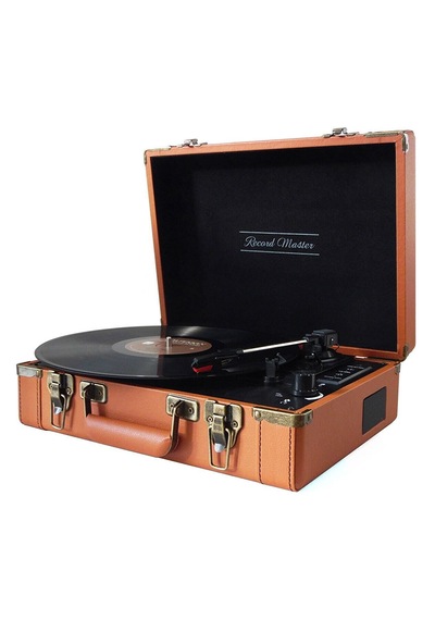 Record Master T317UB Bluetooth Şarj Edilebilir Retro Pikap Kahverengi