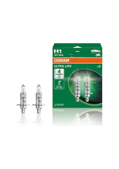 Osram Ampul H1 Ult 55w 12v P14.5s5x2boxtrqr2 Ultralife 64150ult-hcb - 64150ult-hcb