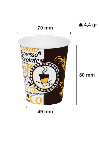 7 Oz Karton Bardak Otomat Çay Kağıt Bardağı 180 ml - 100 Adet